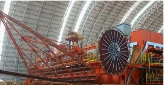 Peralatan Penanganan Kargo Massal Reclaimer Drum Batubara Untuk Stockyard