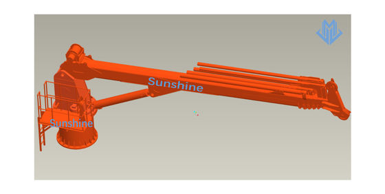 1t30m Listrik Hidrolik Teleskopik Boom Marine Crane Untuk Kapal Multi nPurpose