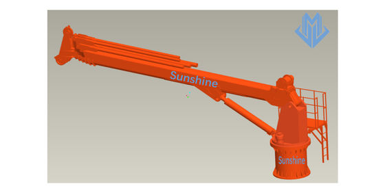 2t30m telescopic boom marine crane onboard kapal layanan lepas pantai