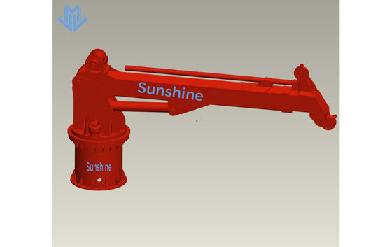 7t10m Electric Telescopic Boom Derek Laut Hidrolik Untuk Pemasangan Di Kapal