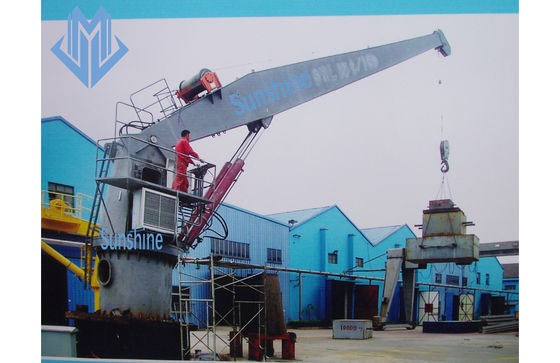 Sertifikat ABS 5t15m Stiff Boom Marine Crane Untuk Penanganan Kargo Umum