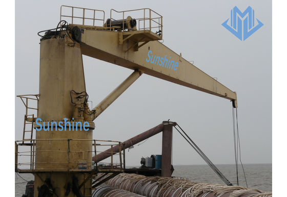 Sertifikat ABS 5t15m Stiff Boom Marine Crane Untuk Penanganan Kargo Umum