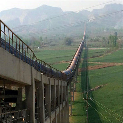 Sistem konveyor sabuk lengkung jarak jauh untuk pengangkutan material curah