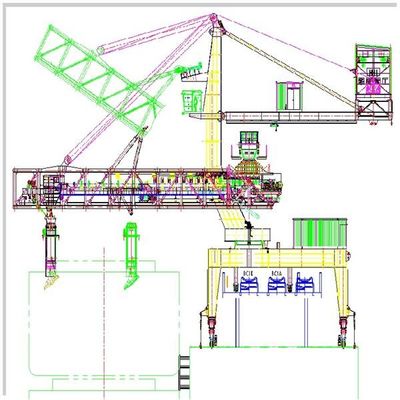 Pemuat Kapal Tugas Berat Terminal Pelabuhan Untuk Pemuatan Bijih Batubara Bijih