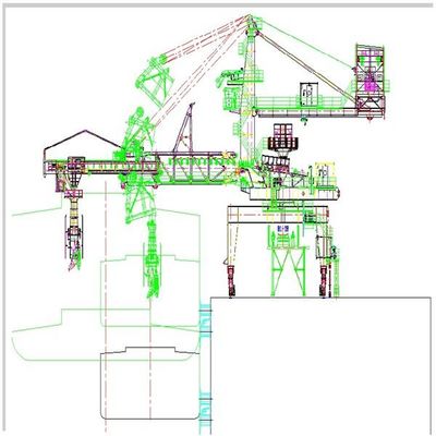 Kapasitas 3000 Tph Heavy Duty Belt Type Continuity Ship Loader