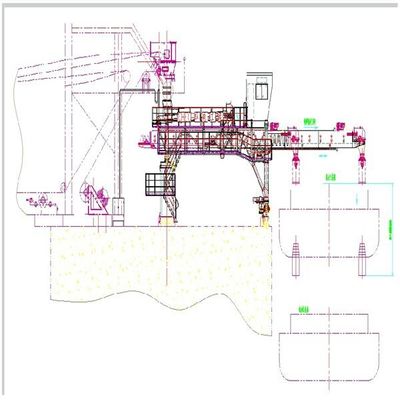 Kapasitas 600 Tph Belt Type Ship Loader Untuk Bahan Massal Pemuatan Ke Kapal
