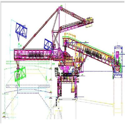 Kapasitas 600 Tph Belt Type Ship Loader Untuk Bahan Massal Pemuatan Ke Kapal