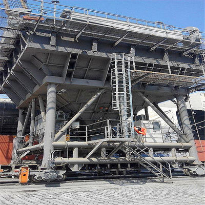 Self Propelled Tire Mounted Eco Hopper Untuk Penanganan Material Massal Terminal Pelabuhan