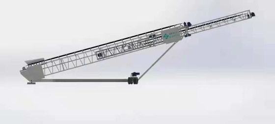 Mobile Telescopic Belt Radial Stacker Conveyor Atau Penanganan Material Massal 800 t/h