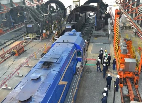 Wagon Unloading System Rail Car Dumper Untuk Pengangkutan Penanganan Batubara