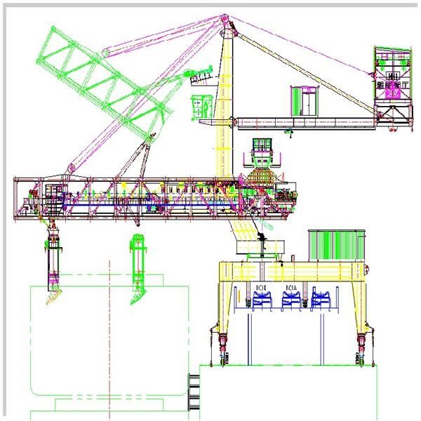 Kapasitas 600 Tph Belt Type Ship Loader Untuk Bahan Massal Pemuatan Ke Kapal